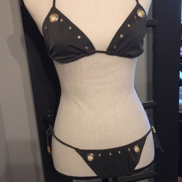 Dolce & Gabbana Other - D&G army green goldrivet bikini